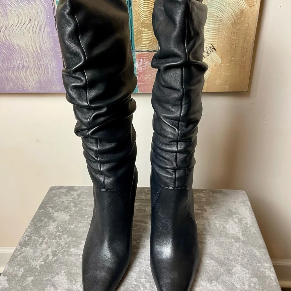 Brand New Luna Michael Kors Black Leather Women's Boots 10M